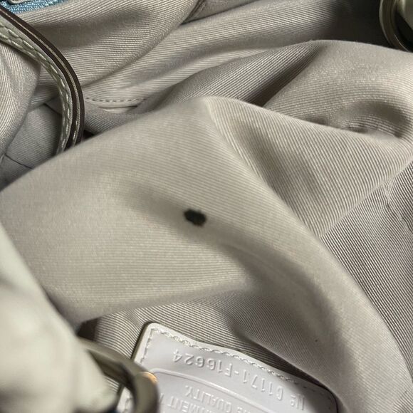 Coach  Fabric  Nautical Striped pastel Multicolor shoulder bag leather straps - Picture 12 of 13